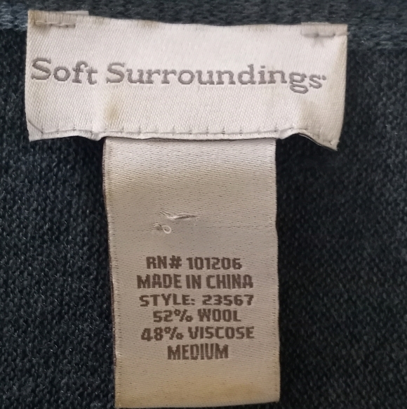 Soft Surroundings Wool Viscose Cowl Neck Flowy Dolman Sleeve Knit Casual Dress - Picture 4 of 6